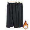 Pantalones de mujer de mediana edad y anciana, pantalones gruesos con forro polar de invierno, pantalones casuales de abuela con banda elástica, pantalones rectos de cintura alta para mamá