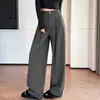 Traje Otoño Temprano 2026 Pantalones de Pierna Ancha para Mujer Nuevos Rectos Hasta el Suelo Casual Petite Estrechos de Cintura Alta Pantalones de Traje con Caída
