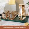 Vaso de Agua Doméstico de Lujo de Vidrio Diamante Ámbar con Soporte para Sala de Estar, Taza de Té Resistente al Calor para Hospitalidad, Juego de Tazas para Beber Agua