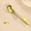 Cuchara de Titanio Puro, Cuchara de Flor de Hielo de Gama Alta, Cuchara de Café, Cuchara de Mesa para el Hogar, Cuchara para Condimentos, Vajilla para Acampar al Aire Libre, Cuchara para Sopa