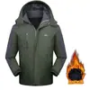 Jaqueta de Montanhismo Grossa à Prova de Vento e Impermeável com Forro de Fleece Douyin de Inverno para Homens e Mulheres, Roupa de Exterior para Casais