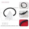 Placa de acetato acrílico simple triángulo geométrico cuerda para el cabello cuerda para el cabello elegante banda para el cabello para cola de caballo goma para el cabello