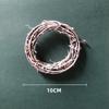 Anillo de Vid de Tierra Teñida Blanca, Círculo de Vid, Decoración de Jardín, Colgante de Pared de Múltiples Especificaciones Navideñas, Artesanías Pastoriles