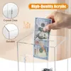 Cofrinho de Acrílico Personalizado com Fechadura, Caixa de Poupança Transparente, Urna, Caixa de Sugestões, Caixa para Arrecadação de Fundos e Doações