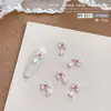 Nueva Joyería para Uñas Cruzadas Estilo Popular de Celebridad de Internet Joyería de Aleación DIY Diamante Rosa Joyería para Uñas Estilo Retro