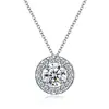 Collar de circonita redonda con diamantes de estilo coreano, joyería nupcial, regalo de cumpleaños, cadena de clavícula, gran oferta