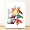 Escritório de Educação Médica Tela Pintura em Tela de Anatomia Humana Músculo Pintura Artística Pintura Aquarela Personagem Pintura Decorativa Núcleo