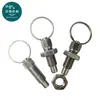 Perilla de pasador de indexación tipo anillo de tracción Pasador de bloqueo de resorte émbolo Pasador de bloqueo de pasador tipo reinicio Hebilla de bloqueo de pasador de émbolo Pasador telescópico ZAC45