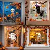 Decoración de ambiente festivo de Halloween pegatinas para ventana interior película transparente electrostática de PVC película de privacidad pegatinas para ventana al por mayor