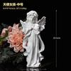 Adornos de Artesanía de Resina de Ángel de Pie de Estilo Europeo Transfronterizo Imitación Yeso Figura Estatua Sala de Estar Escritorio Decoración del Hogar