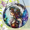 Decoración colgante artística con tema de música de cristal danzante a la luz del sol, Decoración colgante de ventana de cristal con luz y sombra coloridas, Atrapasoles de cristal
