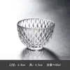 Vidrio resistente al calor soplado a mano textura de patrón de martillo sala de té casera juego de té japonés Kung Fu hecho a mano taza de degustación