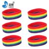 Faixa de cabeça arco-íris de algodão para homens e mulheres, esportiva, absorvente de suor, para dança, corrida, guia de suor, faixa de cabeça, atacado de fábrica transfronteiriço