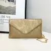 Bolsa Envelope Corrente Fashion 2026 Novo Modelo de Verão Alto Valor Simples Estilosa Versátil Texturizada Ombro Transversal