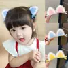 Tiara de orelhas de gato grampo de cabelo infantil fofo grampo de pelúcia japonês para franja grampo lateral acessórios de cabelo para meninas grampo