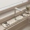 Tapete para Torneira Macio de Terra de Diatomáceas Banheiro Absorvente Secagem Rápida Tapete Bancada de Pia de Banheiro Cozinha Tapete para Vaso Sanitário
