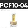 1 Peça de Conector de Mangueira Pneumática Pagoda Pcf Totalmente de Cobre com Rosca Interna 8-01 10-02 12-06 16-06
