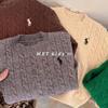 [en stock] Suéter para niñas coreanas otoño 2025 nuevo estilo extranjero suéter de cuello redondo para niña pequeña bebé color sólido