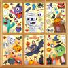 Bonitas pegatinas de Halloween con dibujos animados de bruja, murciélago, calabaza, calavera, pegatinas electrostáticas para decoración de fiestas de Halloween, pegatinas para ventanas