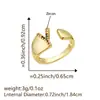 Anillo de letra con incrustaciones de circonita transfronterizo 26 letras oro chapado en oro de 18k anillo abierto simple para dedo joyería al por mayor