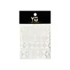 Pegatinas de Uñas Largas de Encaje en Relieve, Estilo Ultra-Hada Deseo Puro, Decoraciones Adhesivas Huecas de Encaje Blanco Venta al por Mayor