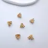 Nuevo Flor de Cobre Mini Corazón Flor Estambre Accesorios para Joyería Hechos a Mano DIY Accesorios de Cuentas Estilo Antiguo Material para Tocados de Novia