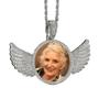 Colgante Alas de Ángel Transfronterizo de Amazon Estilo Europeo y Americano Foto Redondo Moda Simple Collar Conmemorativo