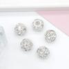 8/10 / 12mm strass flor bola de soldagem bola strass espaçador grande furo diamante bola de solda broca anel DIY jóias