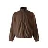 Yidao Vintage Otoño 2026 Nueva Chaqueta Corta de Retazos en Mismo Color Estilo Retro Japonés con Cuello Alto Ropa de Abrigo para Hombre