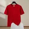 Camiseta de Algodão Penteado CVC Algodão Puro 180g Verão Manga Curta Camisa Publicitária para Homens e Mulheres, Camiseta Cultural, Personalização de Roupas para Grupos Atacado