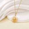 Tohm Nuevo Diseño de Lujo Accesible Transfronterizo Collar con Colgante de Girasol de Acero Inoxidable Accesorios de Verano Collar para Mujer que No se Desvanece