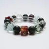 Pulsera Artesanal de Cuarzo Verde Rutilado de Cristal Natural para MujerPulsera Versátil de Estilo Nuevo Que Realza la Tez al por Mayor