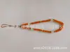Nueva cadena de móvil bohemia colorida de cuentas de arroz y cristal, colgante de cuerda, cadena de móvil con letra personalizada