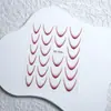 Arte de Uñas Degradado Francés Stickers Media Luna Sonrisa Stickers Ultrafinos Línea Francesa Arco Stickers Auxiliares Calcomanías para Uñas Joyería