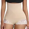 Pantaletas Sexy de Encaje de Cintura Alta para Control de Abdomen, Moldeadoras que Revelan la Cadera para Mujeres Postparto, Transpirables sin Costuras, con Soporte de Cintura, Moldeadoras que Realzan la Cadera