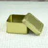 Caja Personalizada de Hojalata Cuadrada 77*77*42mm Grado Alimenticio Té Dulces Regalo Caja de Hojalata Retro Empaque