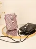 Bolso para Teléfono Móvil de Moda Nuevo 2025, Bolso Cubo Nuevo, Bolso Sencillo Estampado para Mujer, Bolso Cruzado de Hombro Único con Temperamento, Dropshipping