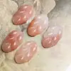 Jade Dorado Natural de Seda Flor de Durazno con Candado de Nube Auspiciosa Accesorios Hebilla de Seguridad de Jade Colgante de Hoja de Paz Suministro en Vivo