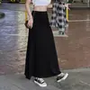 Saia feminina cinza escuro para primavera, verão e outono, cintura alta, modeladora, saia lápis, tamanho petite, saia longa de modal estilo sereia, moderna