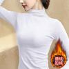 Venta al por mayor Exportación Fabricante Camiseta de Manga Larga de Color Sólido para Mujer Otoño e Invierno Ajustada y Cálida Ropa Interior Versátil Top Camiseta Base