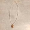 Collar de Cadena para Suéter de Alto Nivel Estilo Japonés y Coreano con Cuentas de Oso Marrón para Mujer, Moderno y Elegante