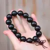 Sándalo de Ébano África Oriental Sándalo de Ébano Pulsera de Cuentas de Buda Pulsera de Hilo de Ébano Wen Jugar Cuentas de Rosario Pulsera para Pareja Casada Caminando Volumen