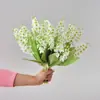 Flores Artificiais de Lírio-do-Vale, Flores de Sino de Vento, Buquês de Flores Artificiais, Materiais para Arranjo Floral DIY, Estilo Fresco Nórdico, Mini Atacado, Transfronteiriço
