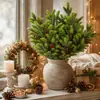 Árboles artificiales simulados de pino y ciprés, plantas, ramas de abeto y pino, follaje artesanal para decoración navideña y de bodas, accesorios de plantas verdes navideñas