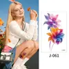 Pequeñas Pegatinas de Tatuaje Serie de Flores Acuarela Fresca Fotografía de Disfraces Impermeables Sudor Duraderas para Muñeca y Tobillo