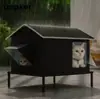 Envío Gratis, Nido para Gato Callejero con Temática de Amor, Adecuado para Todas las Estaciones, Impermeable, Resistente a la Lluvia, Resistente al Frío, Tienda Nido Cerrada para Exteriores, Suministros para Mascotas