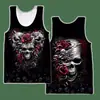 Chaleco hombre verano transpirable absorbente de sudor moda europea y americana superventas camiseta sin mangas con estampado digital 3D venta al por mayor