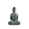 Estatua de Buda de Piedra Arenisca Verde Artesanías Decoración de Acuario Paisajismo Adornos de Resina Decoración de Entrada del Hogar Zen Nuevos Adornos Chinoseríe