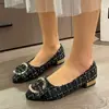 Zapatos Planos de Moda de Punta Fina con Tacón Bajo, Zapatos de Boca Baja, Zapatos Dulces Casuales para Mujer, Nueva Colección de Primavera Transfronteriza