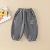 Pantalones de forro polar para niño de otoño e invierno, pantalones deportivos de forro polar cálidos e informales para bebé, pantalones de forro polar de doble cara para niños pequeños, modernos